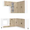 vidaXL Kitchen Unit PORTO 8 pcs Sonoma Oak Engineered Wood