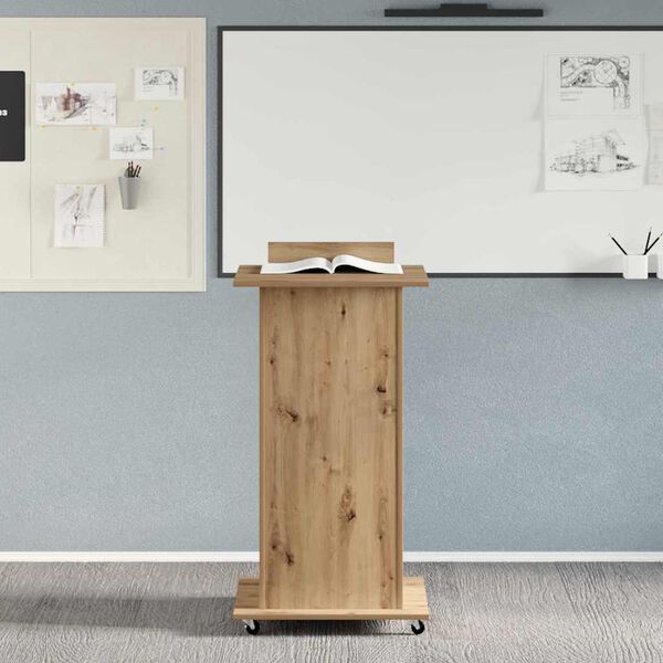 vidaXL Podium with Drawer Artisan Oak 55 x 55 x 107 cm Engineered Wood
