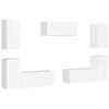 vidaXL 7 Piece TV Cabinet Set White Engineered Wood