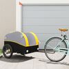 vidaXL Bike Trailer Black and Yellow 45 kg Iron
