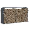 vidaXL Log Holder Anthracite 180x45x100 cm Galvanised Steel