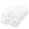vidaXL 7 Piece Outdoor Dining Set Plastic White