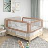 vidaXL Toddler Safety Bed Rail Taupe 140x25 cm Fabric