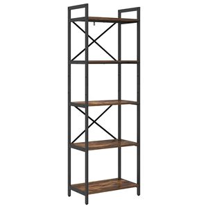 vidaXL Bookshelf Smoked Oak 56 x 34 x 171 cm Engineered Wood