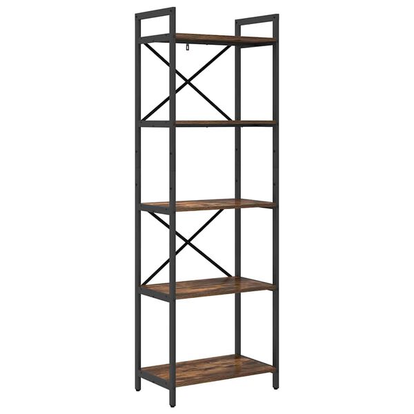 vidaXL Bookshelf Smoked Oak 56 x 34 x 171 cm Engineered Wood