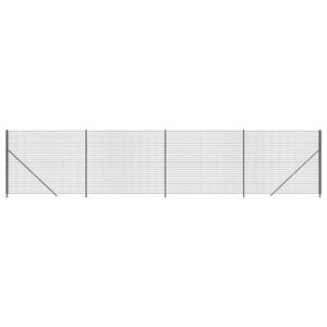 vidaXL Wire Mesh Fence with Flange Anthracite 1.6x10 m