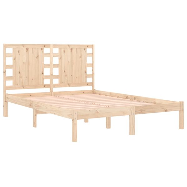 vidaXL Bed Frame without Mattress 200x200 cm Solid Wood Pine
