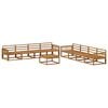 vidaXL Outdoor Sofa Set 9 pcs Natural Solid Acacia Wood