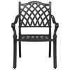 vidaXL Garden Chair 2 pcs Black 56 x 55 x 92.5cm Aluminium