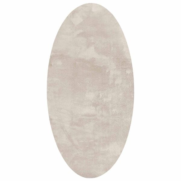 vidaXL Area Rugs Oval HUARTE Beige 150 x 80 cm 100% Polyester