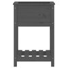 vidaXL Planter with Shelf Grey 54x34.5x81 cm Solid Wood Pine