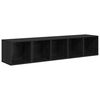 vidaXL TV Cabinet Set 2 pcs Black Oak Engineered Wood