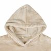 vidaXL Blanket Hoodie Beige L Flannel