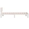 vidaXL Bed Frame without Mattress White 75x190cm Small Single