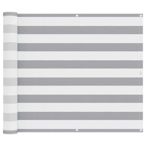 vidaXL Balcony Screen Light Grey and White 90 x 600 cm