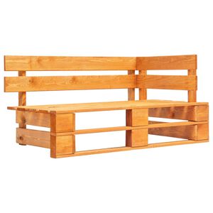 vidaXL Pallet Bench | Honey brown | Impregnated pinewood | 110 x 65 x 55 cm