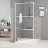 vidaXL Walk-in Shower Wall White 100x195 cm Clear ESG Glass