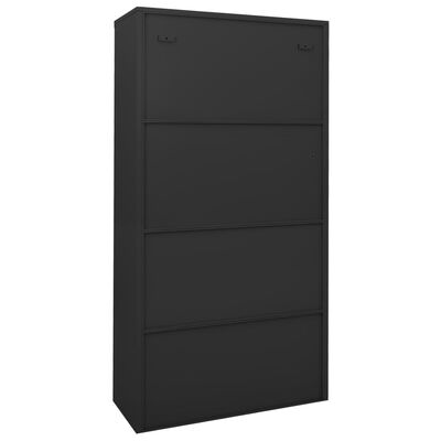 vidaXL Office Cabinet with Sliding Door Anthracite 90x40x180 cm Steel