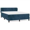 vidaXL Box Spring Bed with Mattress Dark Blue 140x190 cm Velvet