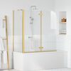 vidaXL Shower Enclosure Gold 120 x 68 x 130 cm ESG Glass and Aluminium