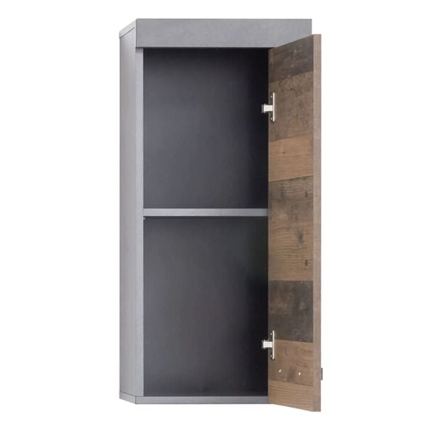 Trendteam Storage Wall Cabinet Indy Old Wood and Matera Brown
