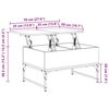 vidaXL Coffee Table Sonoma Oak 70x50x40 cm Engineered Wood and Metal