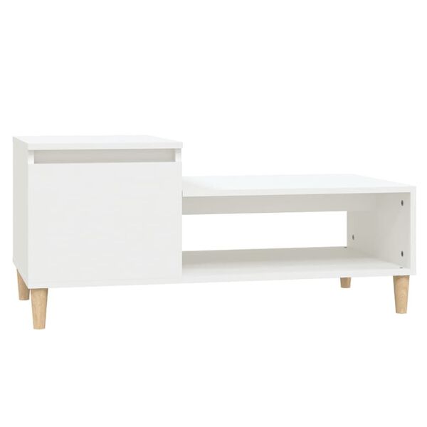 vidaXL Coffee Table White 100x50x45 cm Engineered Wood