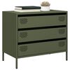 vidaXL Sideboard Olive Green 68x39x58.5 cm Cold-rolled Steel