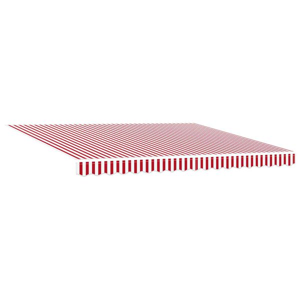 vidaXL Retractable Awning Manual Red and white 400 x 300 cm Fabric