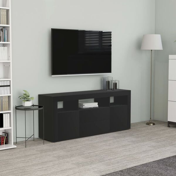 vidaXL TV Cabinet Black 120x30x50 cm Engineered Wood