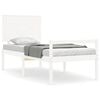 vidaXL Senior Bed without Mattress White 90x200 cm Solid Wood