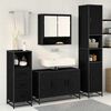 vidaXL Bathroom Furniture Set 3 pcs Black Oak Engineered Wood