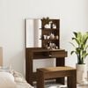 vidaXL Dressing Table with Mirror Brown Oak 74.5x40x141 cm