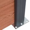 vidaXL Fence Panel Set Brown 353x186 cm WPC