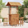 vidaXL Outdoor Bar Table with Rooftop 113x106x217 cm Solid Acacia Wood