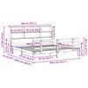 vidaXL Bookcase Bed without Mattress 180x200 cm Super King Solid Wood Pine
