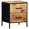 vidaXL Bedside Cabinet 2 pcs Brown and Black 40 x 35 x 50 cm