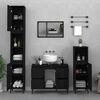 vidaXL Sink Cabinet Black 80x33x60 cm Engineered Wood