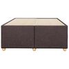 vidaXL Bed Frame without Mattress Dark Brown 120x190 cm Small Double Fabric