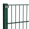 vidaXL Fence Panel with Posts Iron 1385x80 cm Green