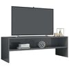 vidaXL TV Cabinet High Gloss Grey 120x40x40 cm Engineered Wood