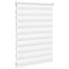 vidaXL Zebra Blind White 105x100 cm Fabric Width 100.9 cm Polyester