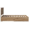 vidaXL Bed Frame with Drawer Artisan Oak 120 x 190 cm Engineered Wood