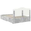 vidaXL Bed Frame Concrete Grey 140 x 190 cm Engineered Wood