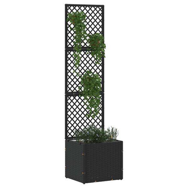 vidaXL Planter Black 35 x 30 x 135 cm Metal
