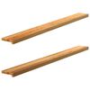 vidaXL Window Sills 2 pcs Light Brown 160x15x2 cm Solid Wood Oak