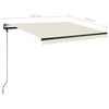 vidaXL Manual Retractable Awning with LED 350x250 cm Cream