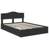 vidaXL Storage Bed with Headboard Black 140 x 190 cm Engineered Wood