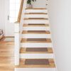 vidaXL Anti-slip Stair Mats Latex backing 15 pcs Brown 60 x 25 cm PP