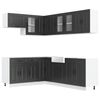 vidaXL 11 Piece Kitchen Cabinet Set "Kalmar" Black Engineered Wood